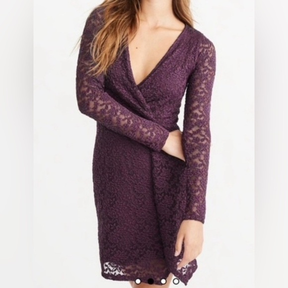 Abercrombie & Fitch NWT plum lace dress, small - Picture 1 of 7